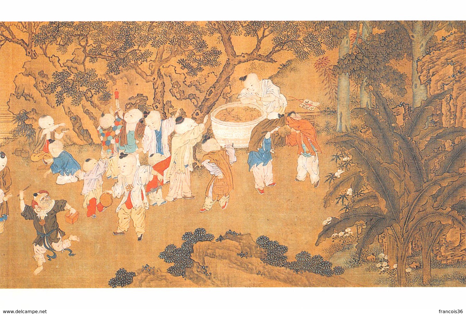 10 cards : TAIWAN - Ancient Chinese painting " One hundred young boys " in original package
