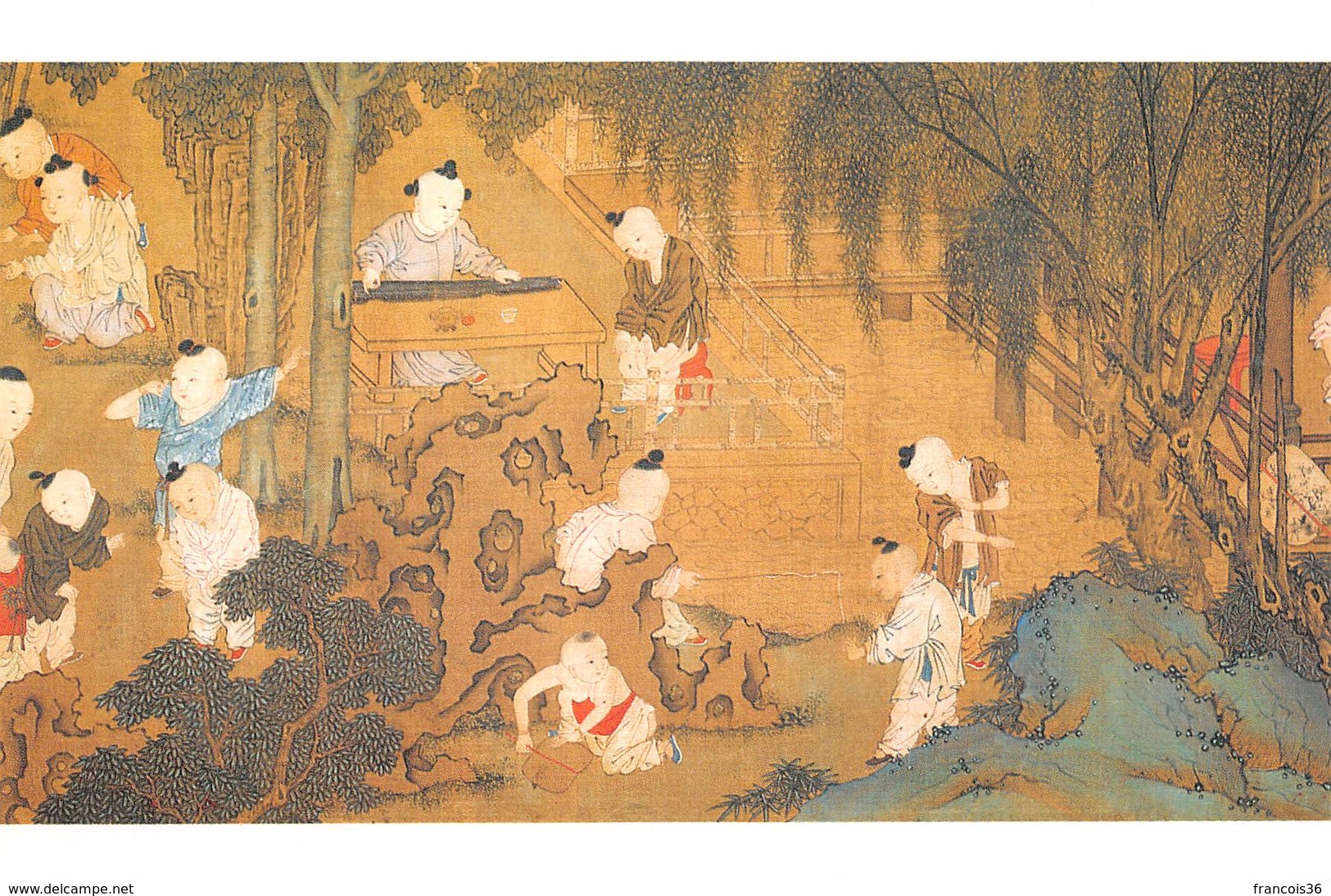 10 cards : TAIWAN - Ancient Chinese painting " One hundred young boys " in original package