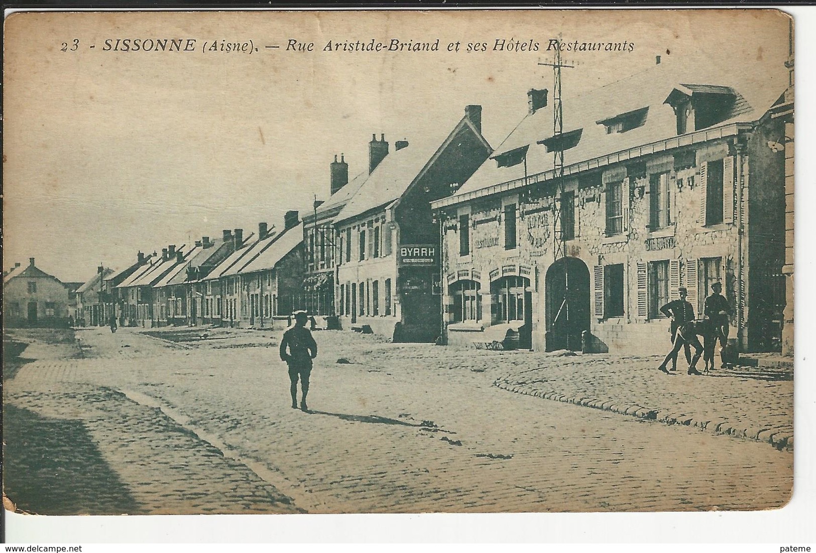 Sissonne Aisne Rue Aristide Briand Et Ses Hotels Restaurants - Sissonne