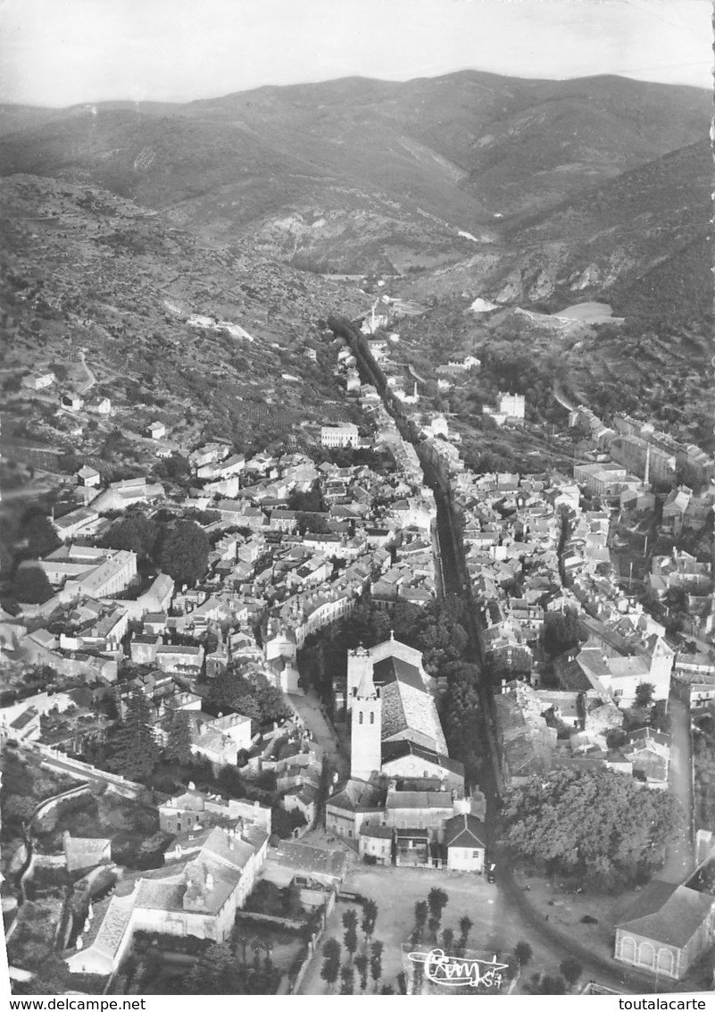 CPSM 34 ST PONS VUE AERIENNE DE LA VILLE  Grand Format 15 X 10,5 Cm - Saint-Pons-de-Thomières