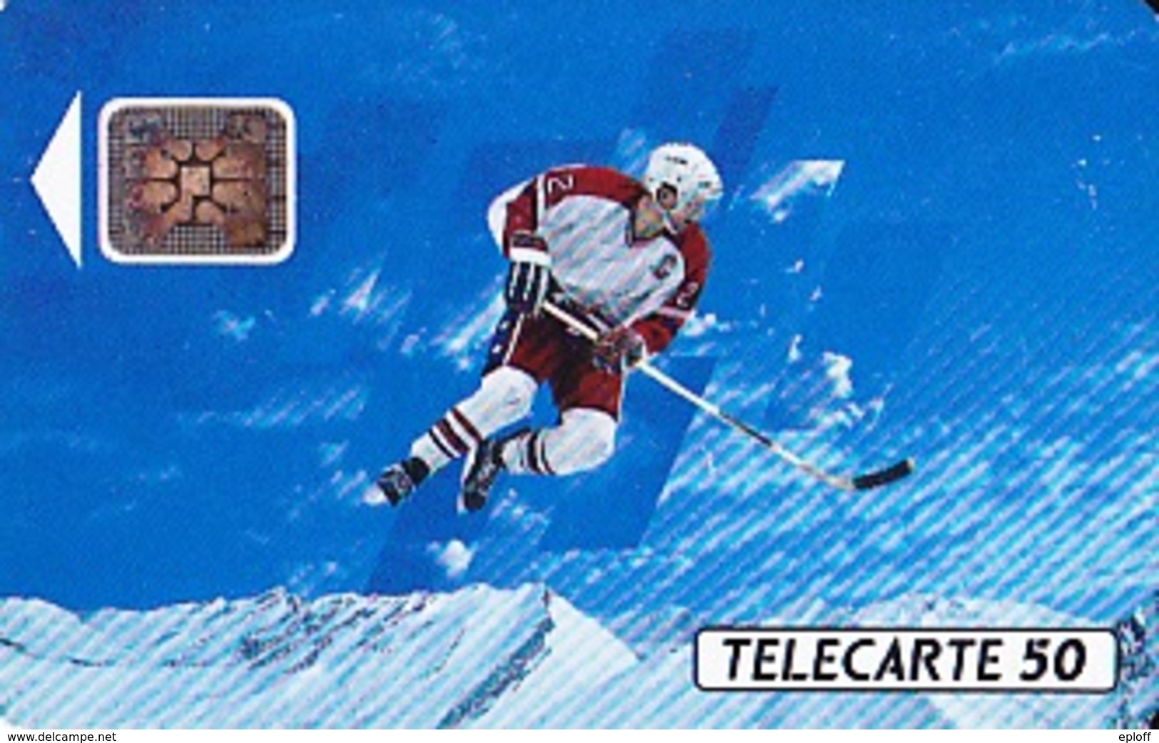 FRANCE  Télécarte   XVIème J.O. D' Hiver  Hockey Sur Glace  SC4 De 50 Unités De 10.1991 Tirage 4k. Ex. - Olympische Spiele