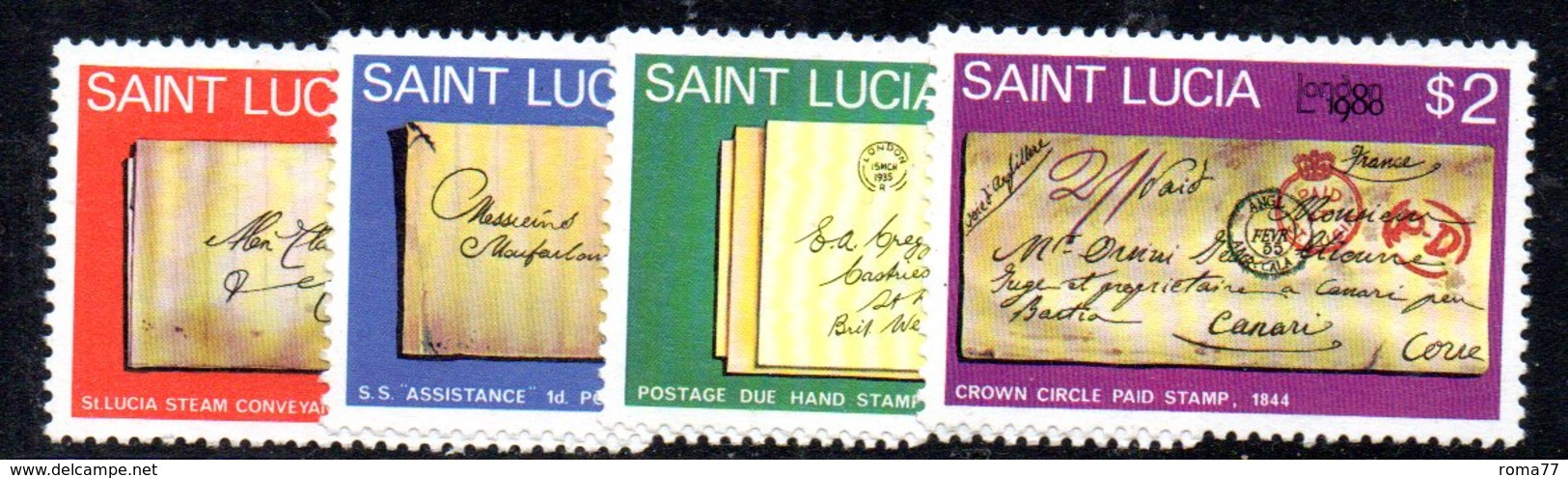 APR1562 - ST. LUCIA 1980 , Yvert Serie  N 481/484   ***  MNH LONDON - St.Lucia (1979-...)