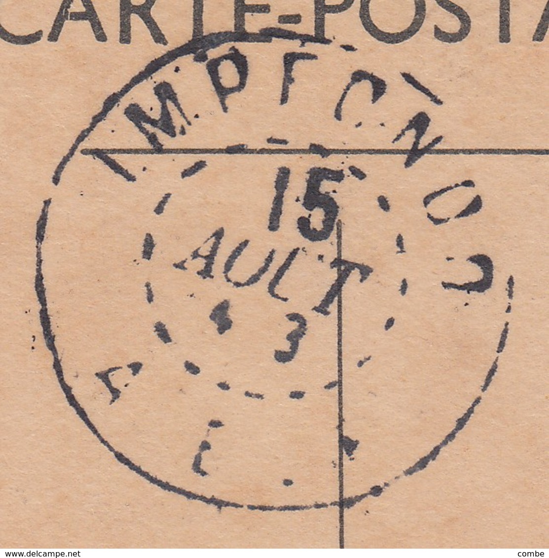 CARTE AEF. DE GAULLE A BRAZZAVILLE. N° 140B LIBRE 24.10.40.  1° AOUT 43 BANGUI. LE 15 CACHET QUE JE NE CONNAIS PAS   / 5 - Lettres & Documents