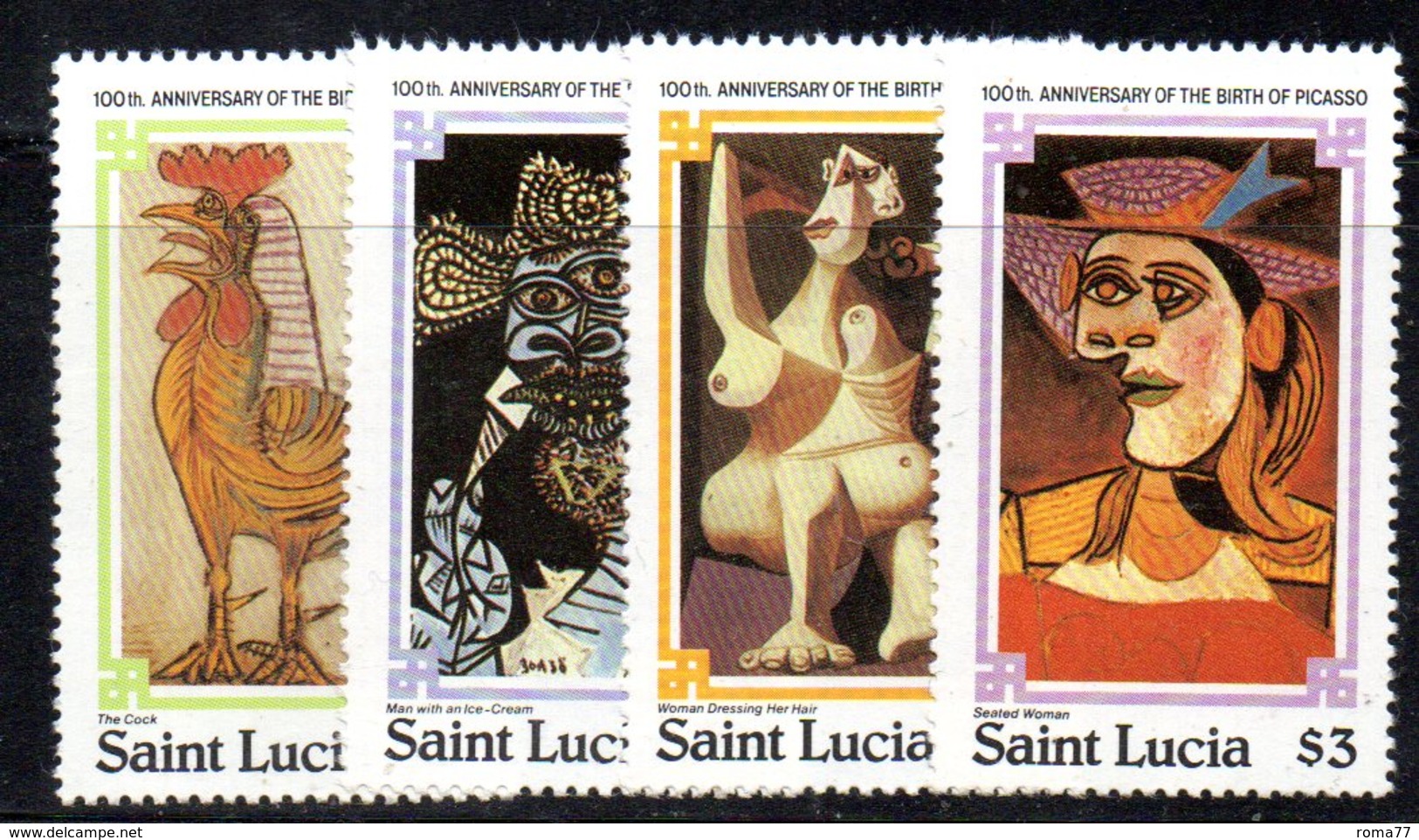 APR1566 - ST. LUCIA 1981 , Yvert Serie  N 536/539  ***  MNH  PICASSO - St.Lucia (1979-...)