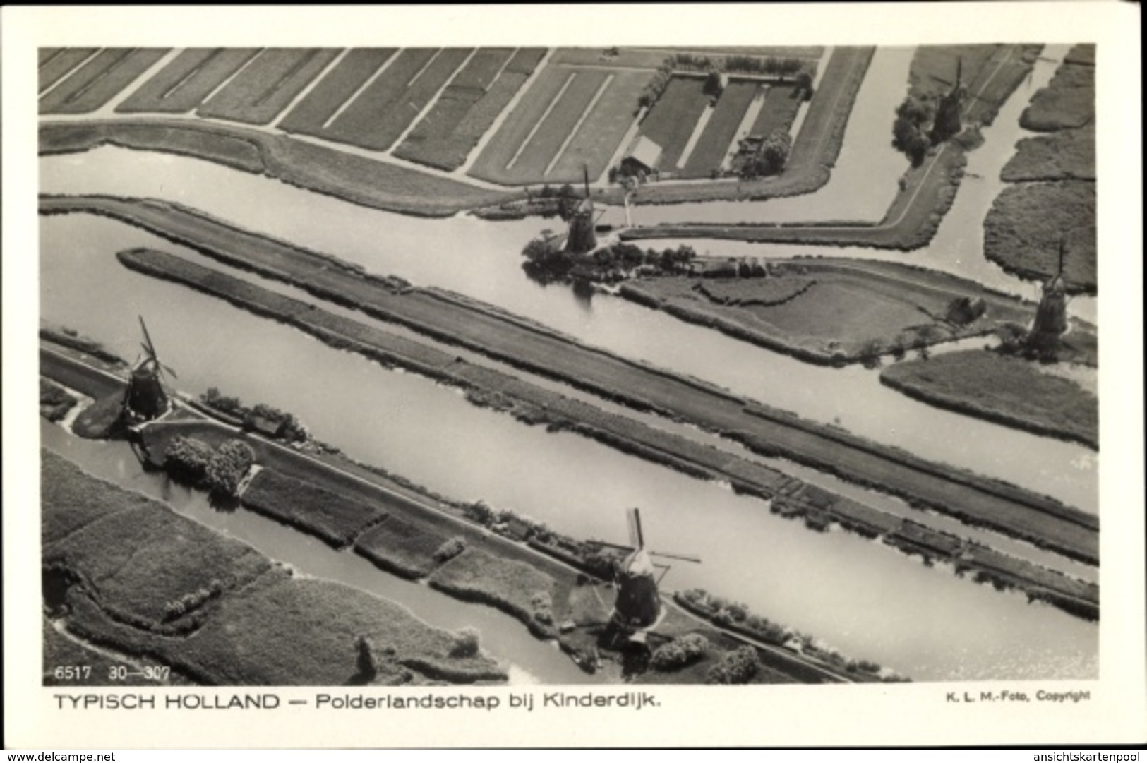 Cp Kinderdijk Molenwaard Südholland Niederlande, Polderlandschap, Fliegeraufnahme - Autres & Non Classés