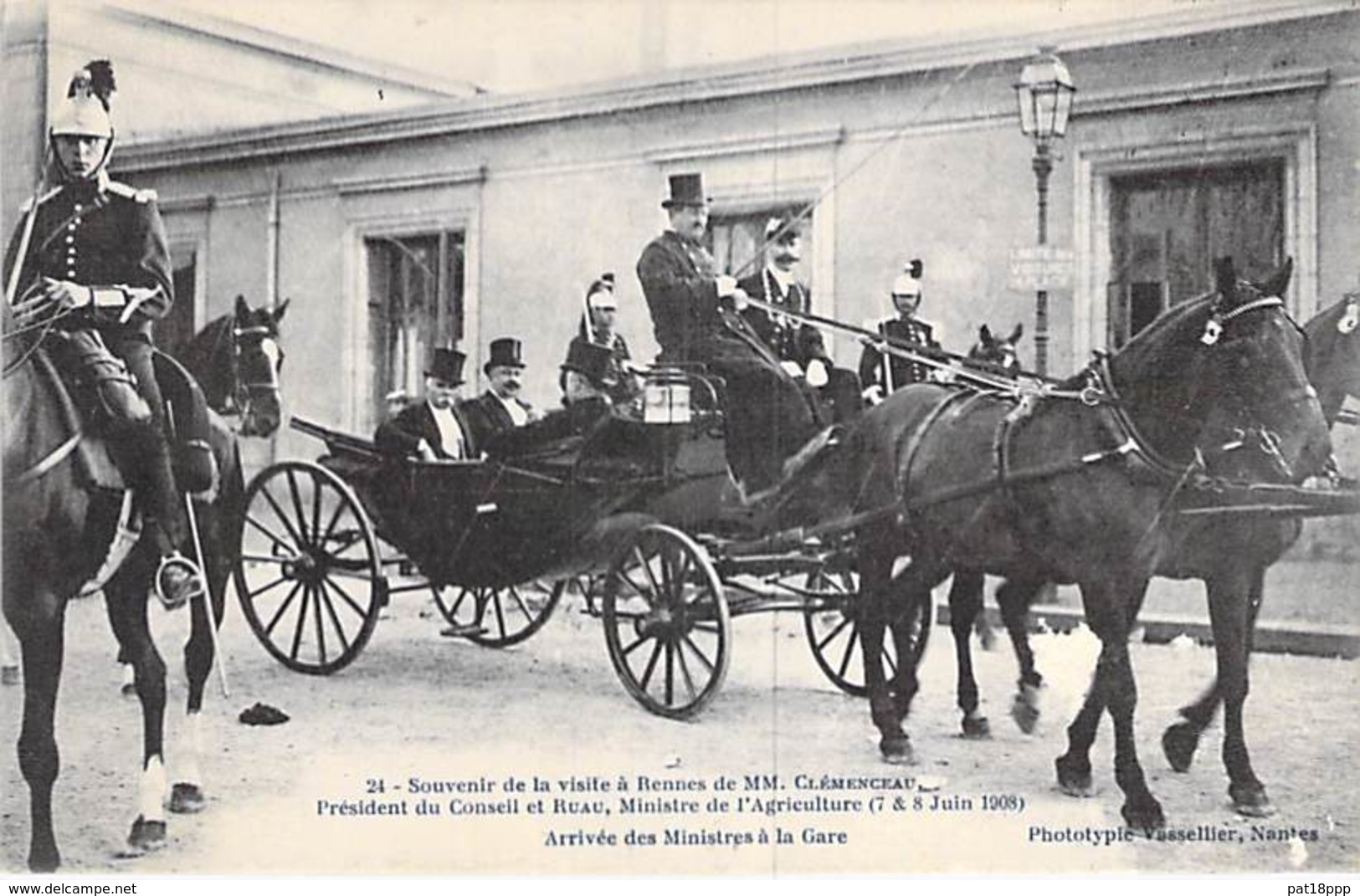 EVENEMENT Event POLITIQUE - 35 AGEN (1908) Visite M. CLEMENCEAU Président Du Conseil Et RUAU Ministre Agriculture - CPA - Sonstige & Ohne Zuordnung