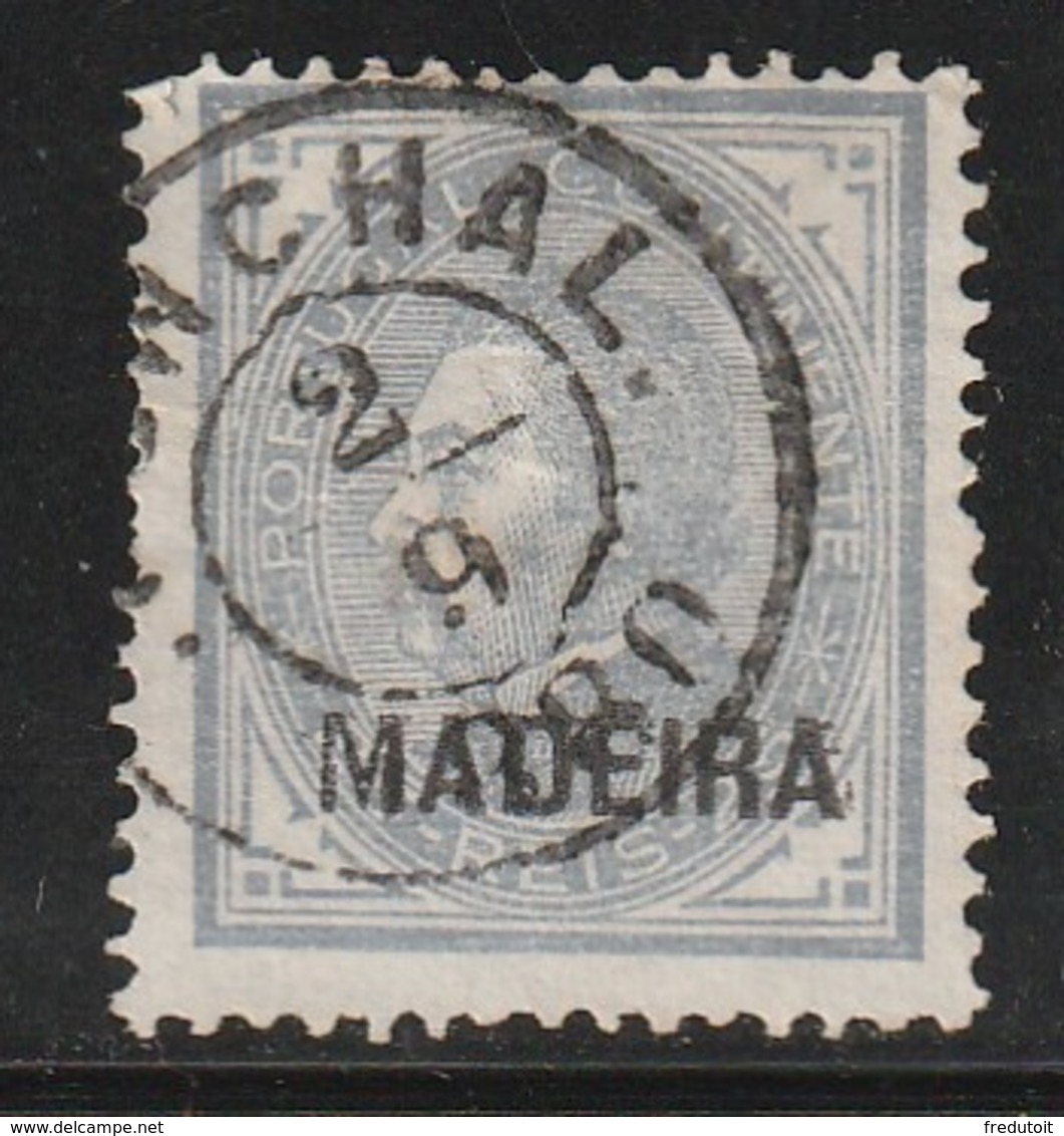 Madère - N° 33 (A) Obl (1880) 25 R Bleu Gris - Madeira