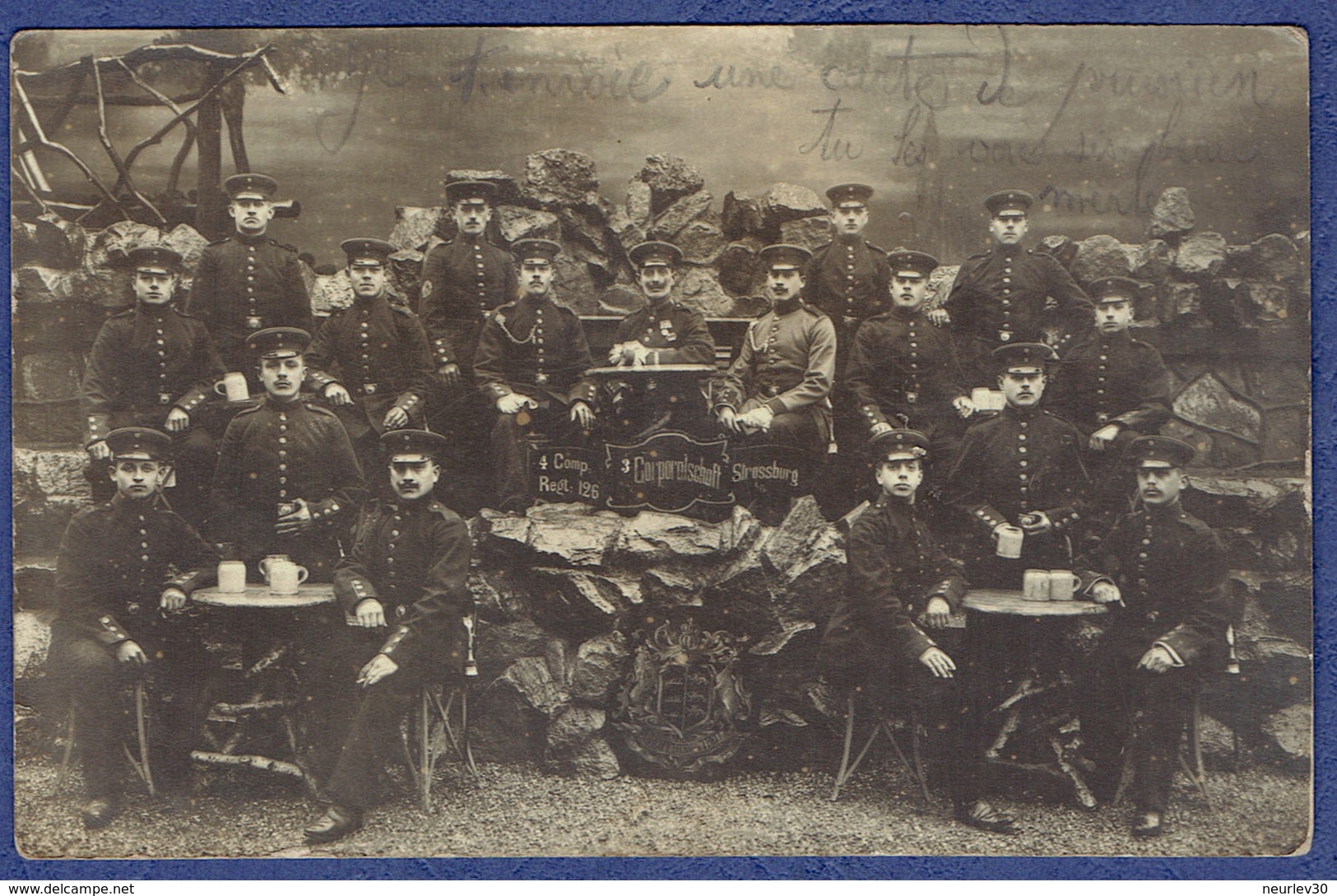 CARTE PHOTO BAS-RHIN (67) - STRASBOURG - STRASSBURG - REGIMENT 126 - GUERRE 14/18 - Strasbourg