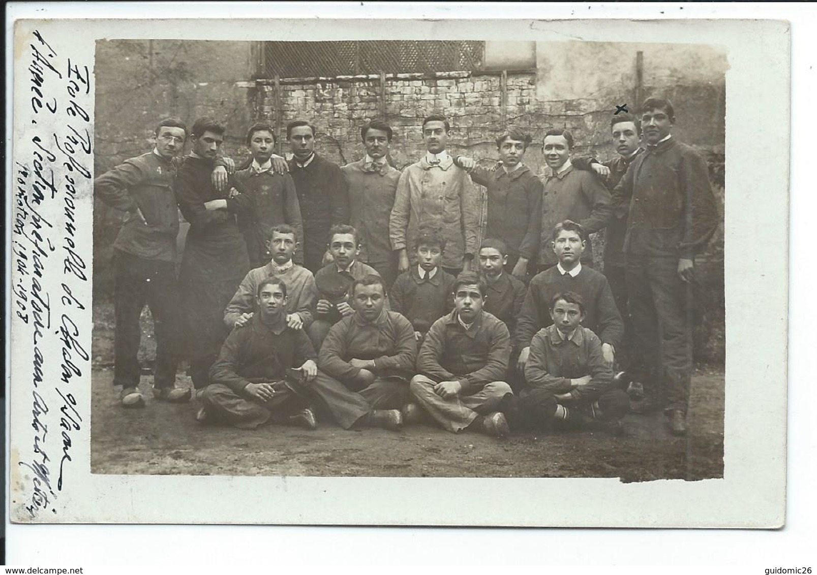 Chalon Sur Saone , Carte Photo Ecole Professionnelle Promotion 1904 1908 4 Ieme Année - Chalon Sur Saone