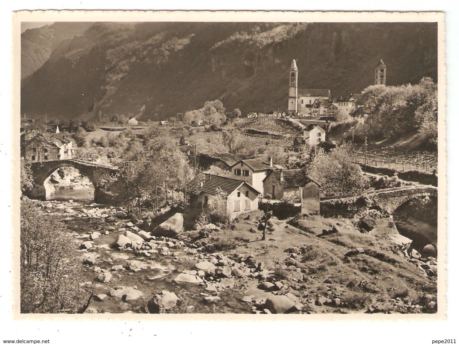 CPA SUISSE - TESSIN - GIORNICO I Due Ponti Romani Sul Flume Ticino E Chiese - (Poco Comune) - Giornico