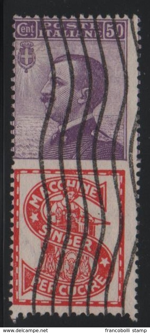 1924-25 Francobolli Regno Pubblicitari 50 C. Singer - Reklame