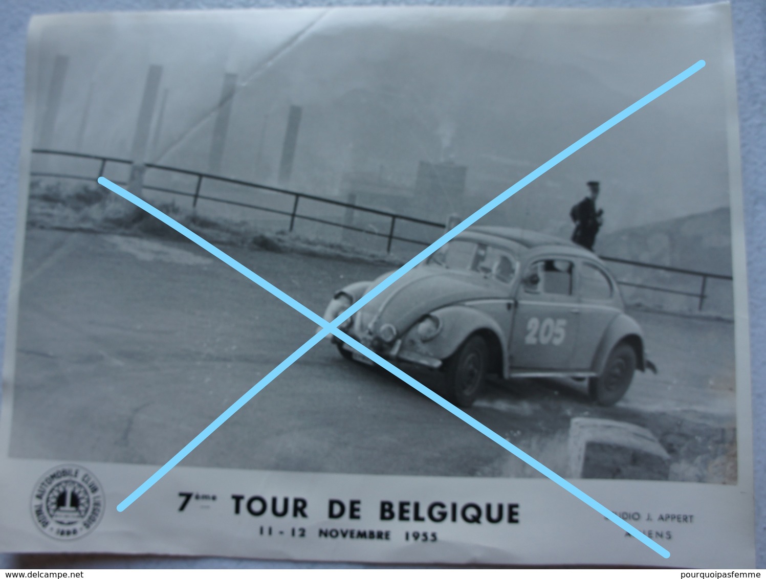 Photox4 7ème TOUR DE BELGIQUE 1955 Royal Automobile Club VOLKSWAGEN Coccinelle VW Course Voiture - Automobiles