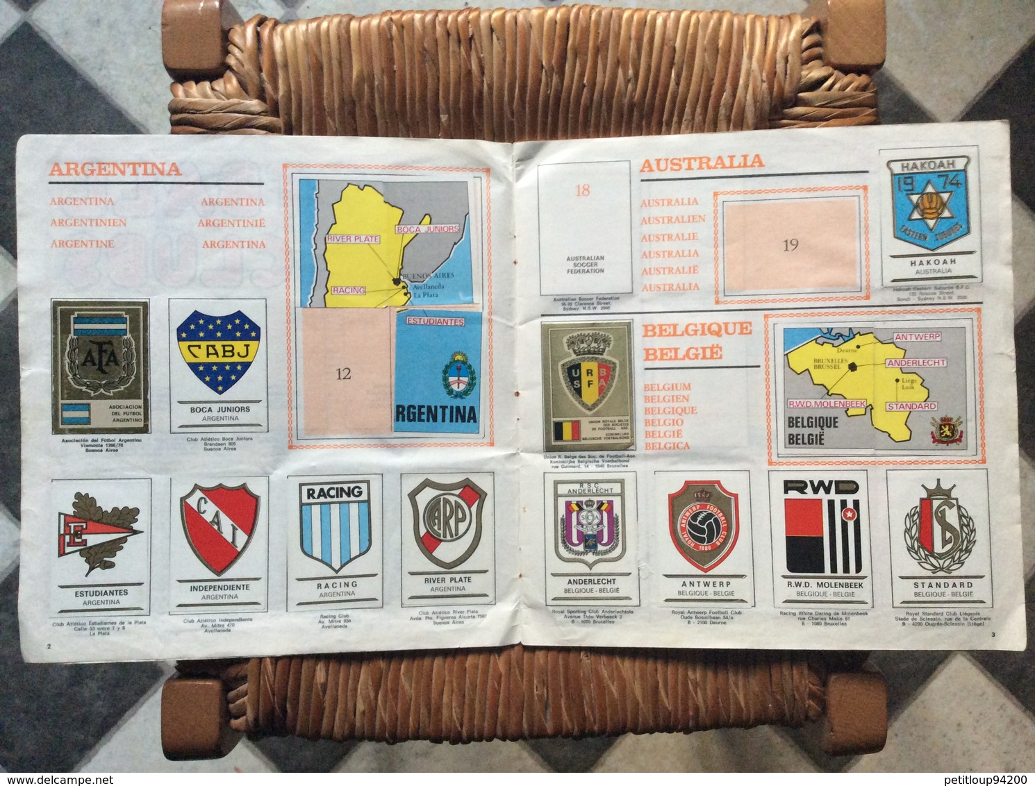 ALBUM PANINI FOOTBALL CLUBS  Badges Armoiries  ANNEE 1975 - Edizione Italiana