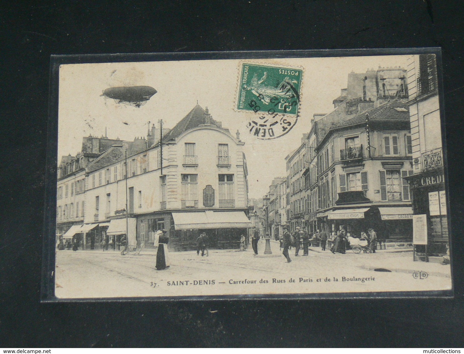 SAINT  DENIS    1910 /  VUE  RUE ANIMEE + COMMERCES  + TRAMWAY   ...   / CIRC /  EDITION - Saint Denis