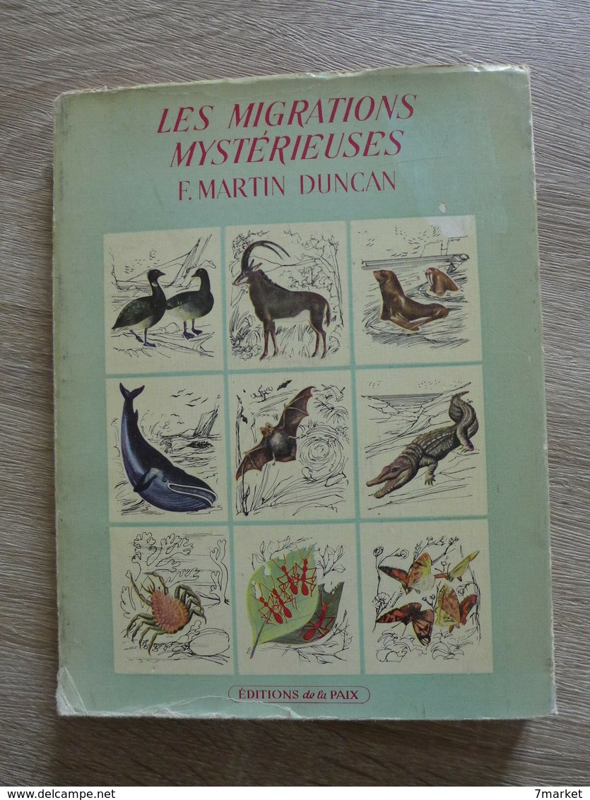 F. Martin Duncan - Les Migrations Mystérieuses  /  1949 - éd. De La Paix - Animales