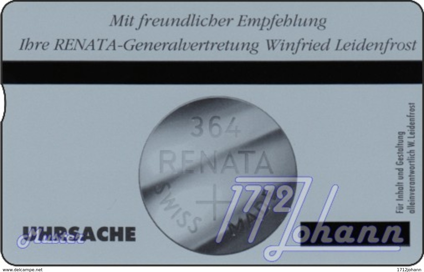 AUSTRIA Private: *Renata-Batterien* - SAMPLE [ANK P268] - Oesterreich