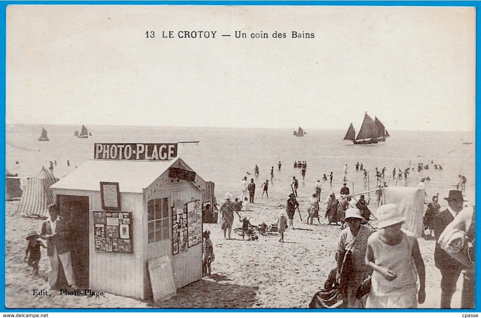 Rare CPA 80 LE CROTOY Somme - Un Coin Des Bains (Cabine De Photographe "PHOTO-PLAGE ° Auto-édition) Plage - Le Crotoy