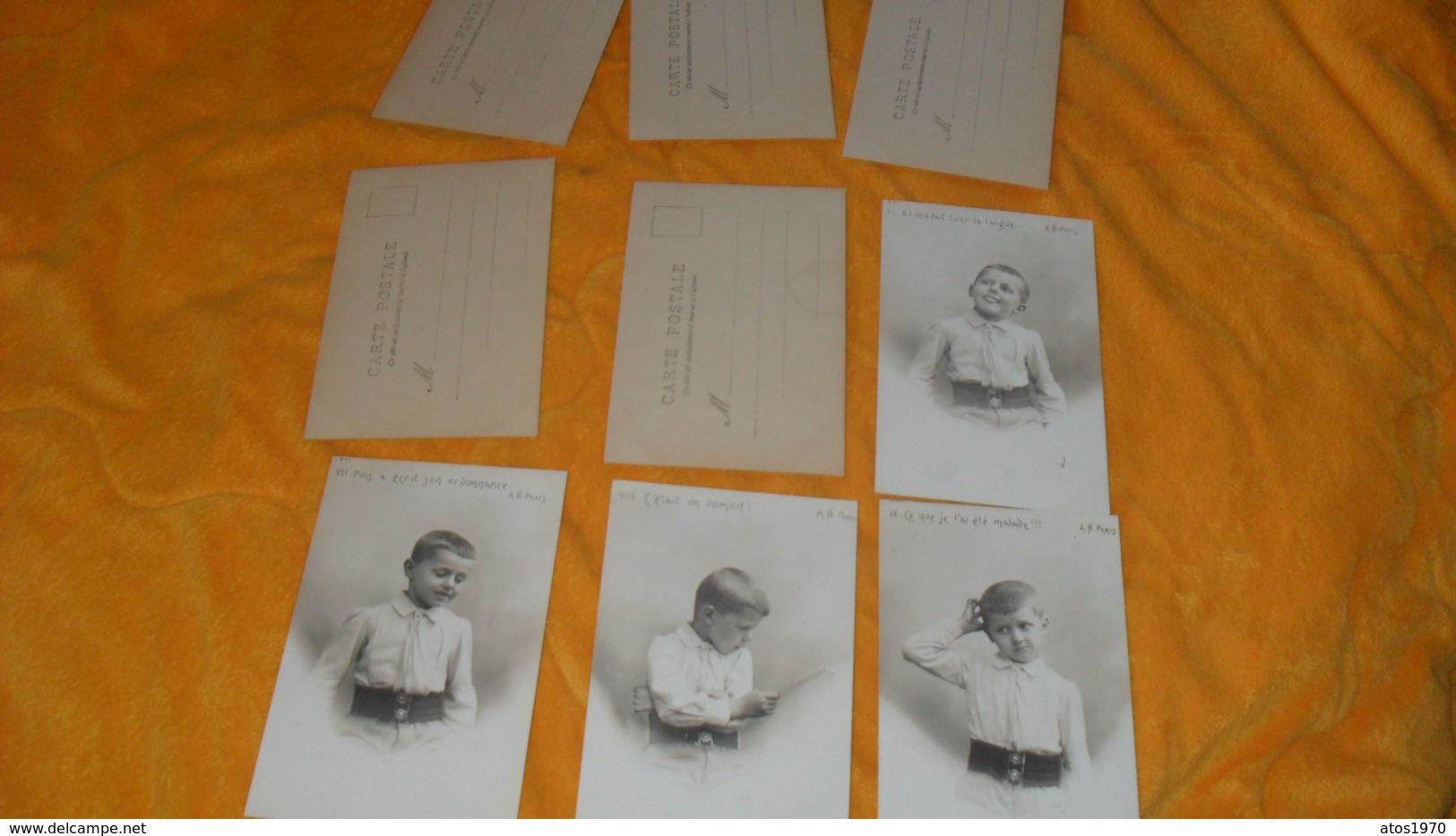 LOT DE 9 CARTES POSTALES ANCIENNES NON CIRCULEES DATE ?.../ ENFANT..A.N. PARIS...SURTOUT N'EN DITES RIEN, J'AI FAIT LE M - Collections, Lots & Series