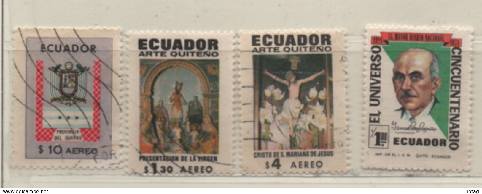 Ecuador 1971 MiNr.: 1501; 1523; 1528; 1536 Gestempelt; Used Scott: C469; C473, C478, 841 - Ecuador