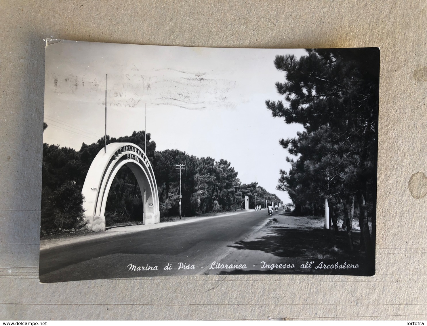 MARINA DI PISA LITORANEA INGRESSO ALL'ARCOBALENO  1956 - Pisa