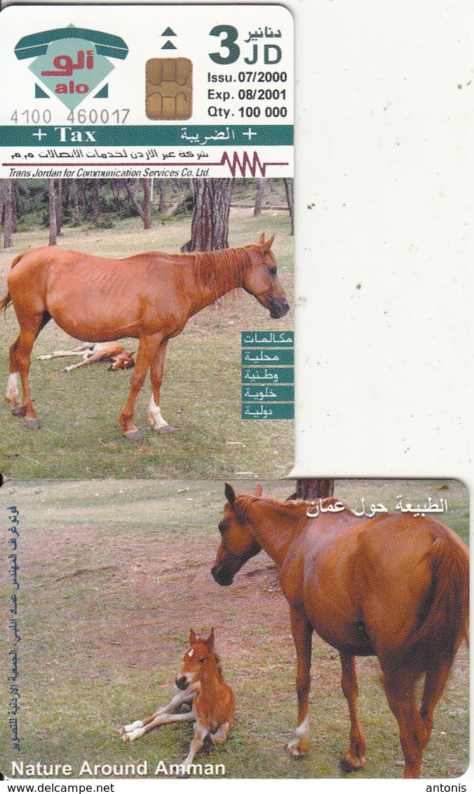 JORDAN - Horse, Nature Around Amman(glossy Surface), Black CN At Top, 07/00, Mint - Jordanie