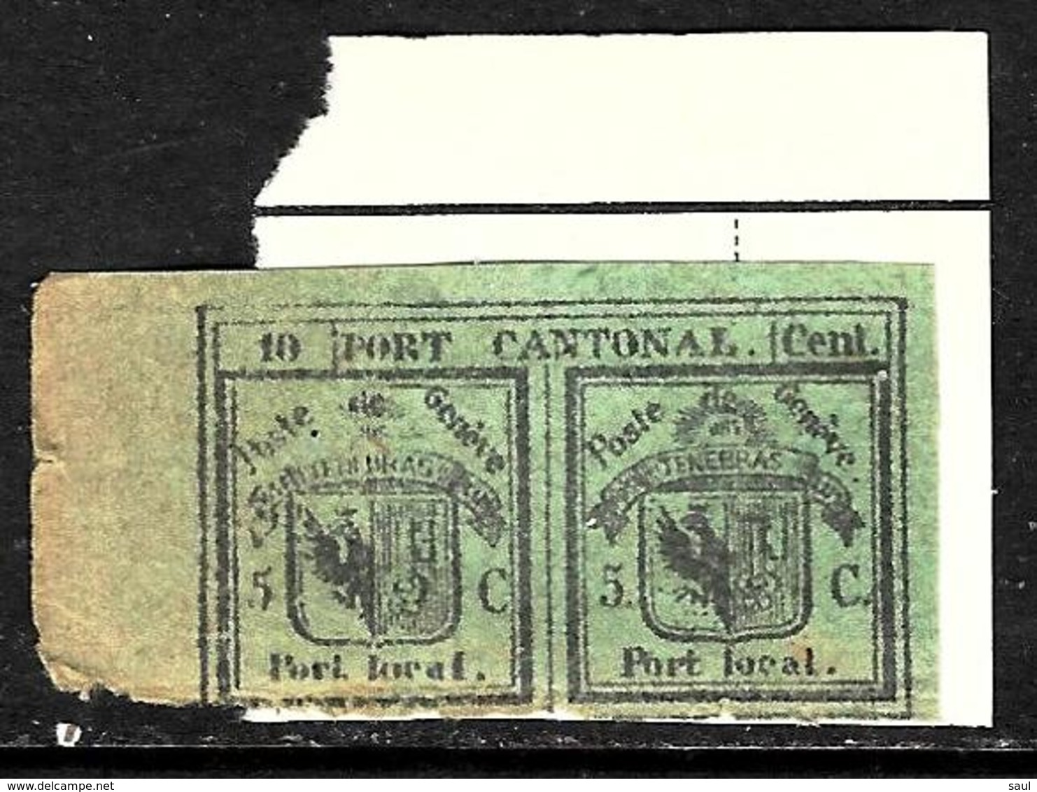 511 - SUISSE - SWITZERLAND - 1843 -  GENEVE - FALSCHEN, FORGERIES, FAUX FAKES - Collections (sans Albums)