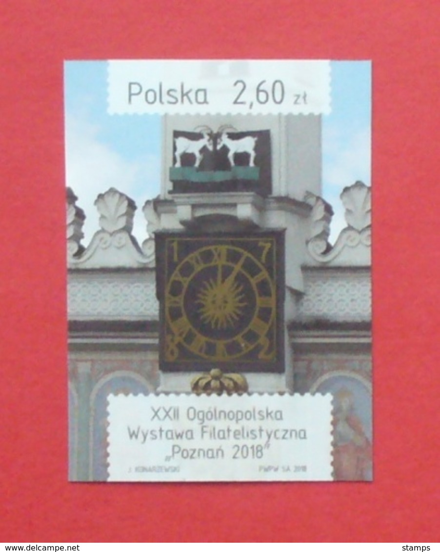 Poland 2018 - Mint MNH ** - Mi 5022 B , Fi 4872 A - Imperforated, Non Dentelé, Ungezähnt Poznan --- Pologne Polen -- 344 - Neufs