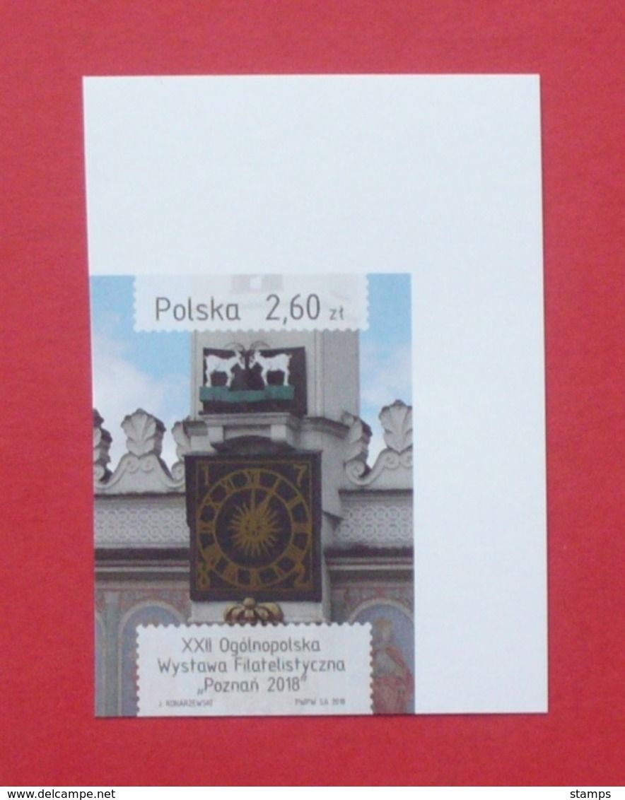 Poland 2018 - Mint MNH ** - Mi 5022 B , Fi 4872 A - Imperforated, Non Dentelé, Ungezähnt Poznan --- Pologne Polen - 344n - Neufs