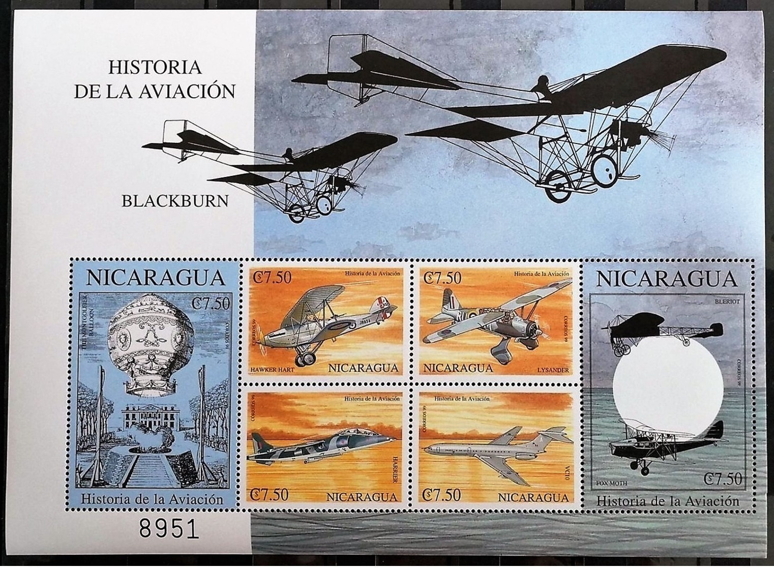 Nicaragua 2000**Mi.4128-33 Airplanes , MNH [17II;20] - Airplanes