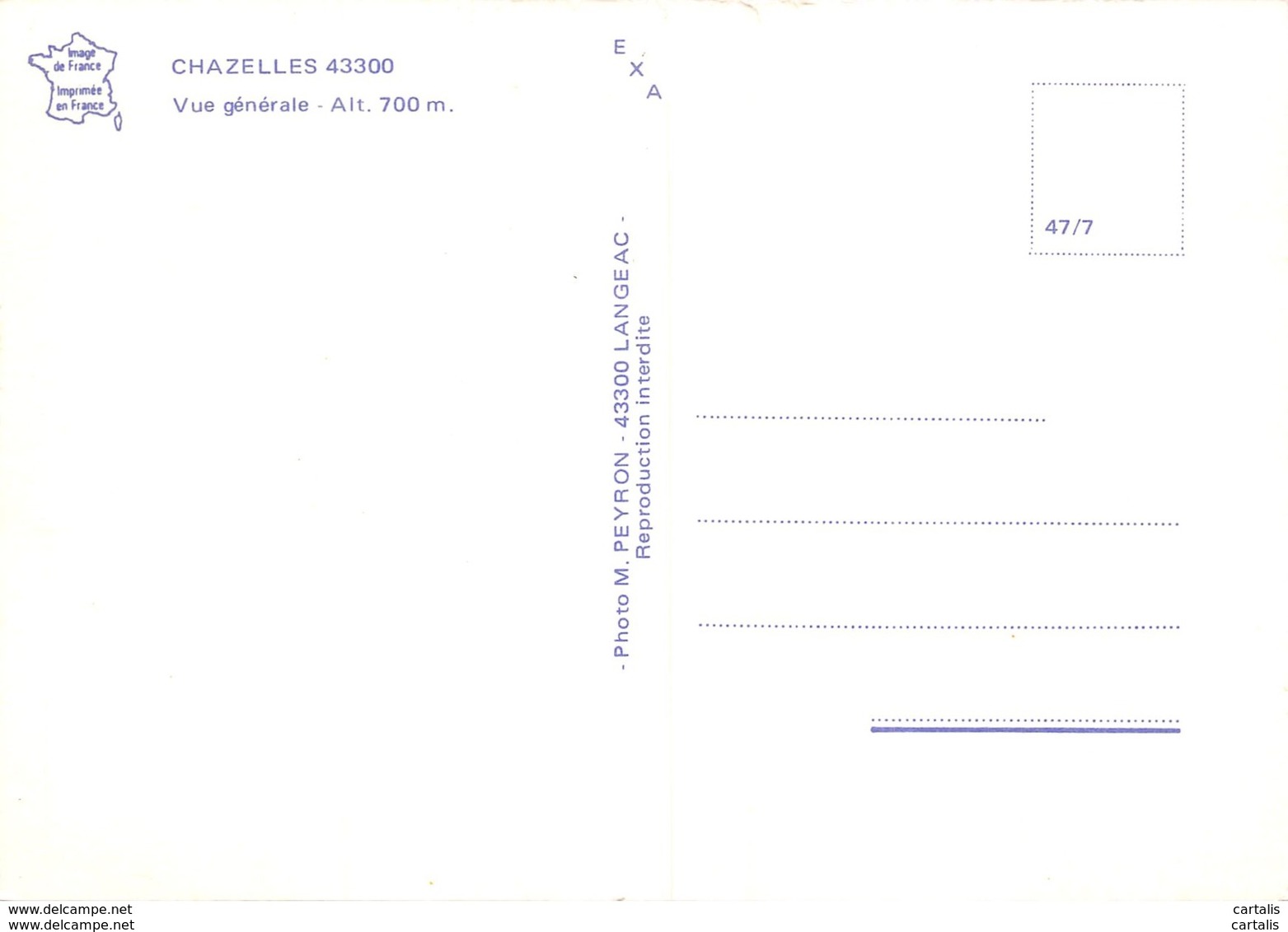 43-CHAZELLES-N°408-D/0071 - Autres & Non Classés