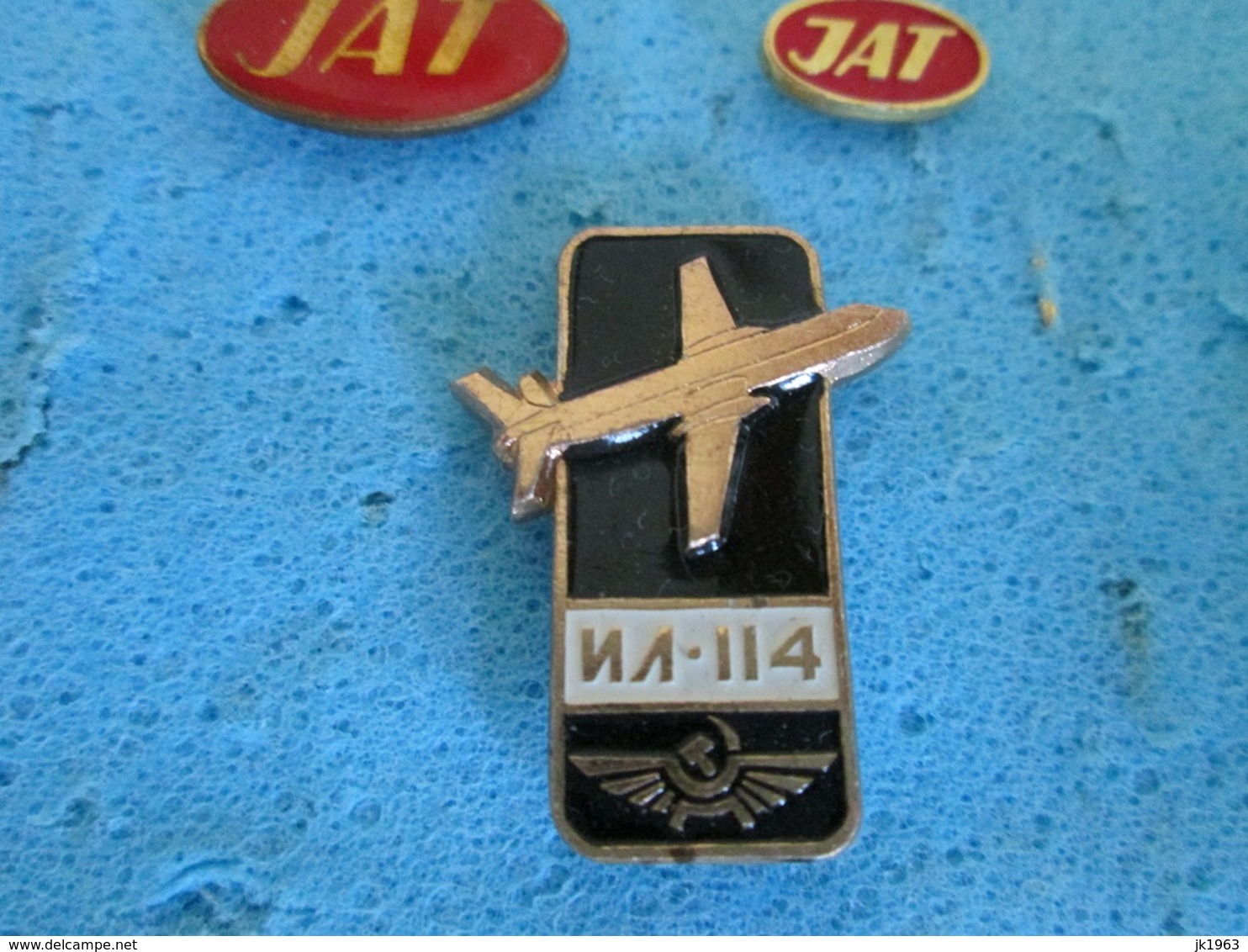 FIVE BADGES „JAT“ AND „IL 114“ - Airplanes