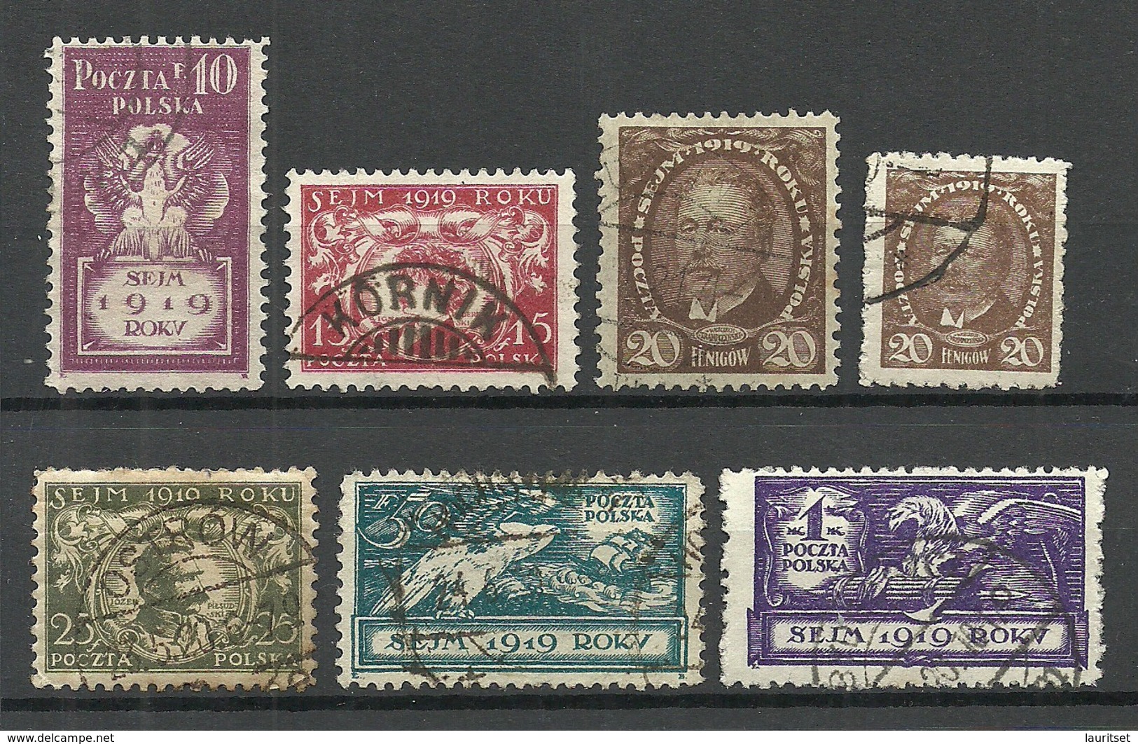 POLEN Poland 1919 Michel 123 - 129 O - Usados