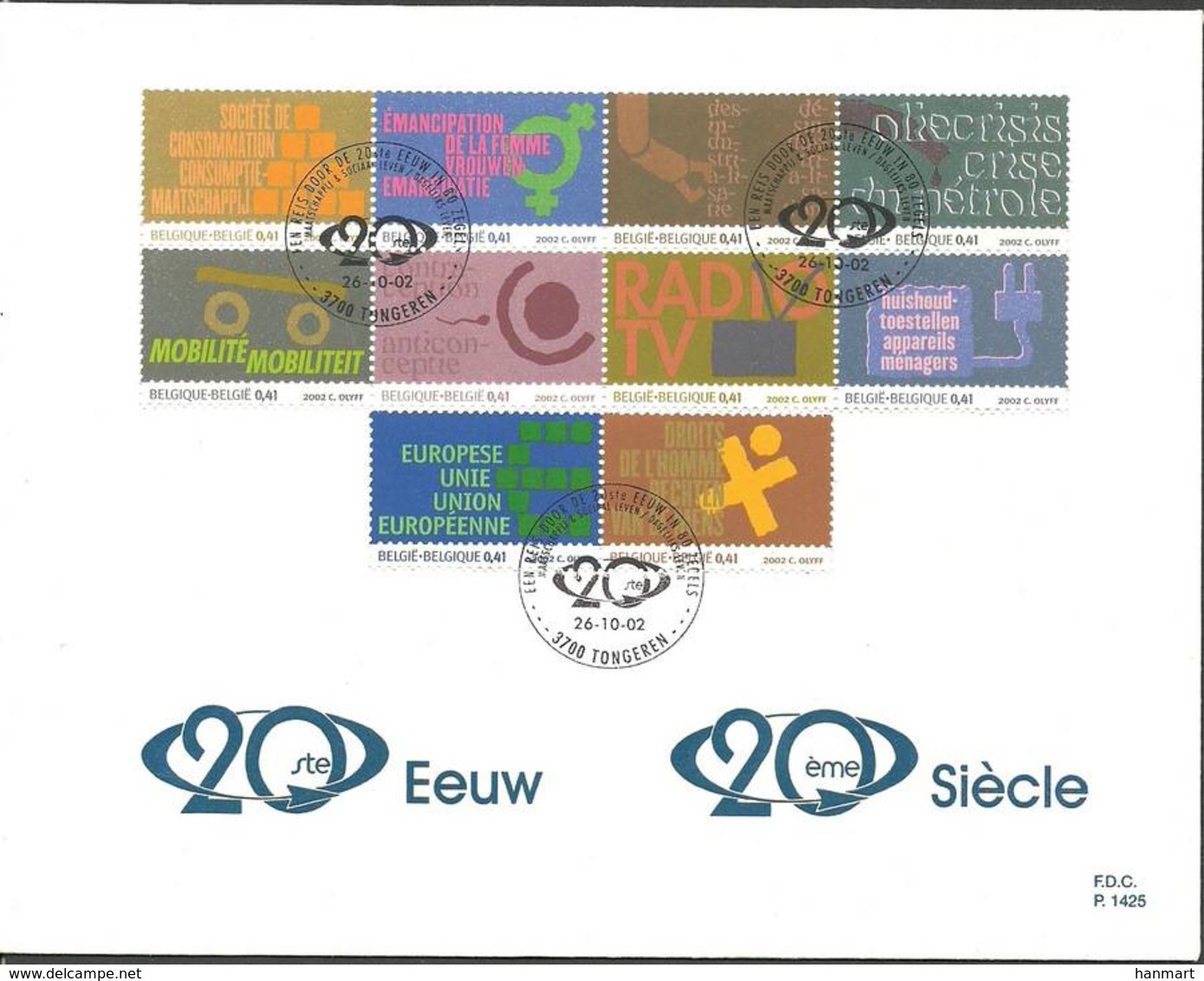 Belgium 2002 Mi 3171-3180 FDC ( FDC LZE3 BLG3171-3180 ) - Autres & Non Classés