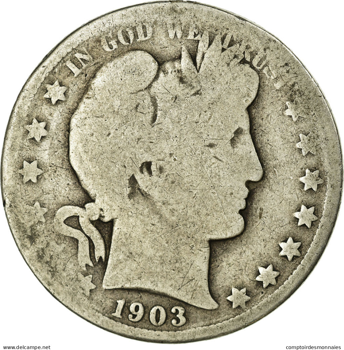 Monnaie, États-Unis, Barber Half Dollar, Half Dollar, 1903, U.S. Mint - 1892-1915: Barber