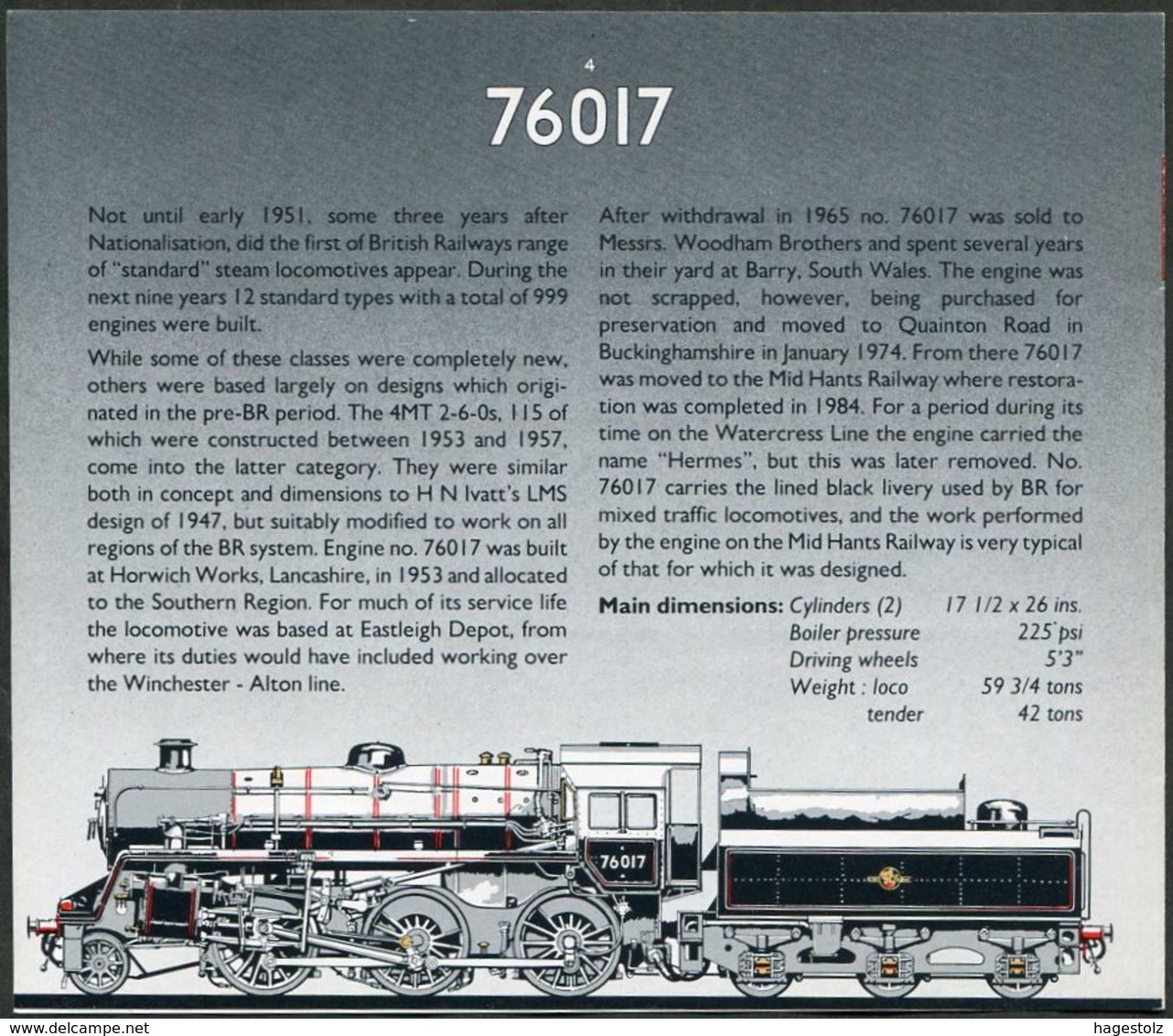 GB UK 1992 Mid-Hants Railway Letter Fee Stamps Sheet TRAIN Steam Locomotive Eisenbahn Chemin De Fer Local Great Britain - Eisenbahnen