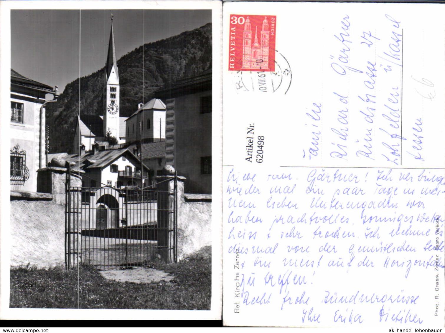 620498,Foto Ak Zernez Ref. Kirche - Zernez