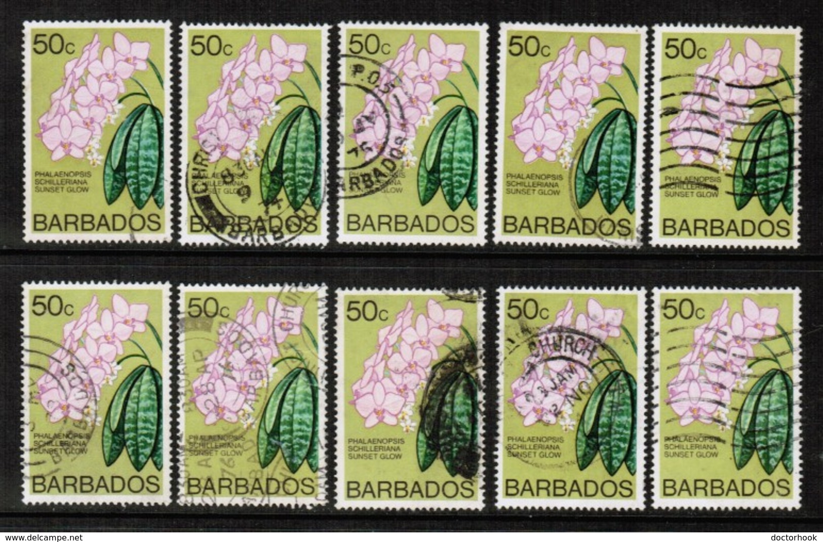 BARBADOS  Scott # 407 USED WHOLESALE LOT OF 10 (WH-280) - Lots & Kiloware (mixtures) - Max. 999 Stamps