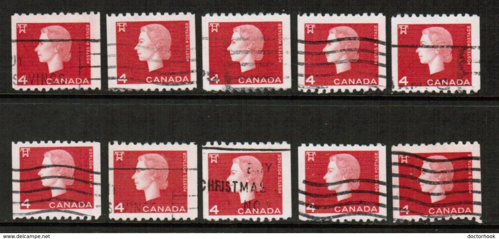 CANADA  Scott # 408 USED WHOLESALE LOT OF 10 (WH-282) - Lots & Kiloware (mixtures) - Max. 999 Stamps