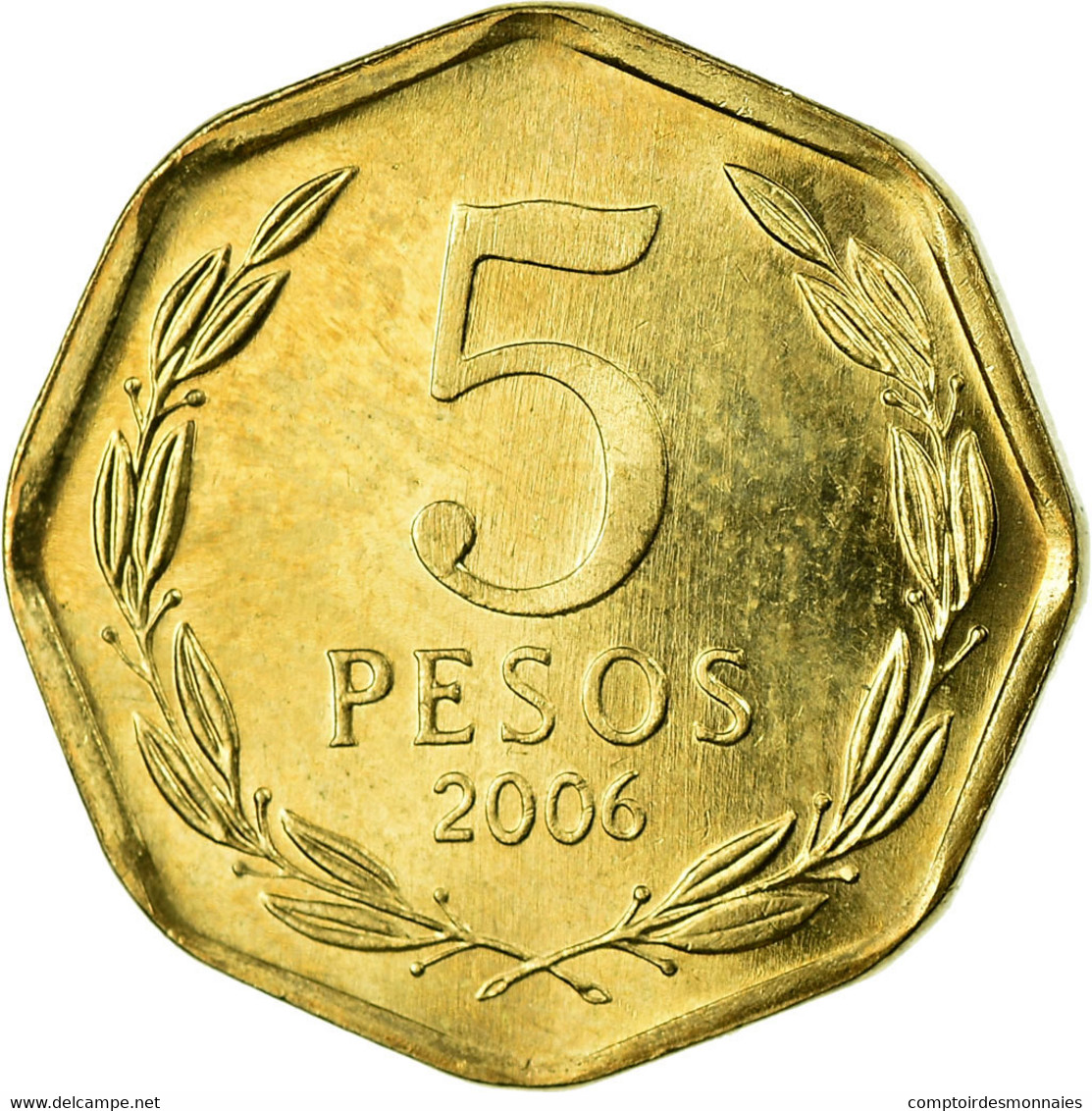 Monnaie, Chile, 5 Pesos, 2006, Santiago, SPL, Aluminum-Bronze, KM:232 - Chili