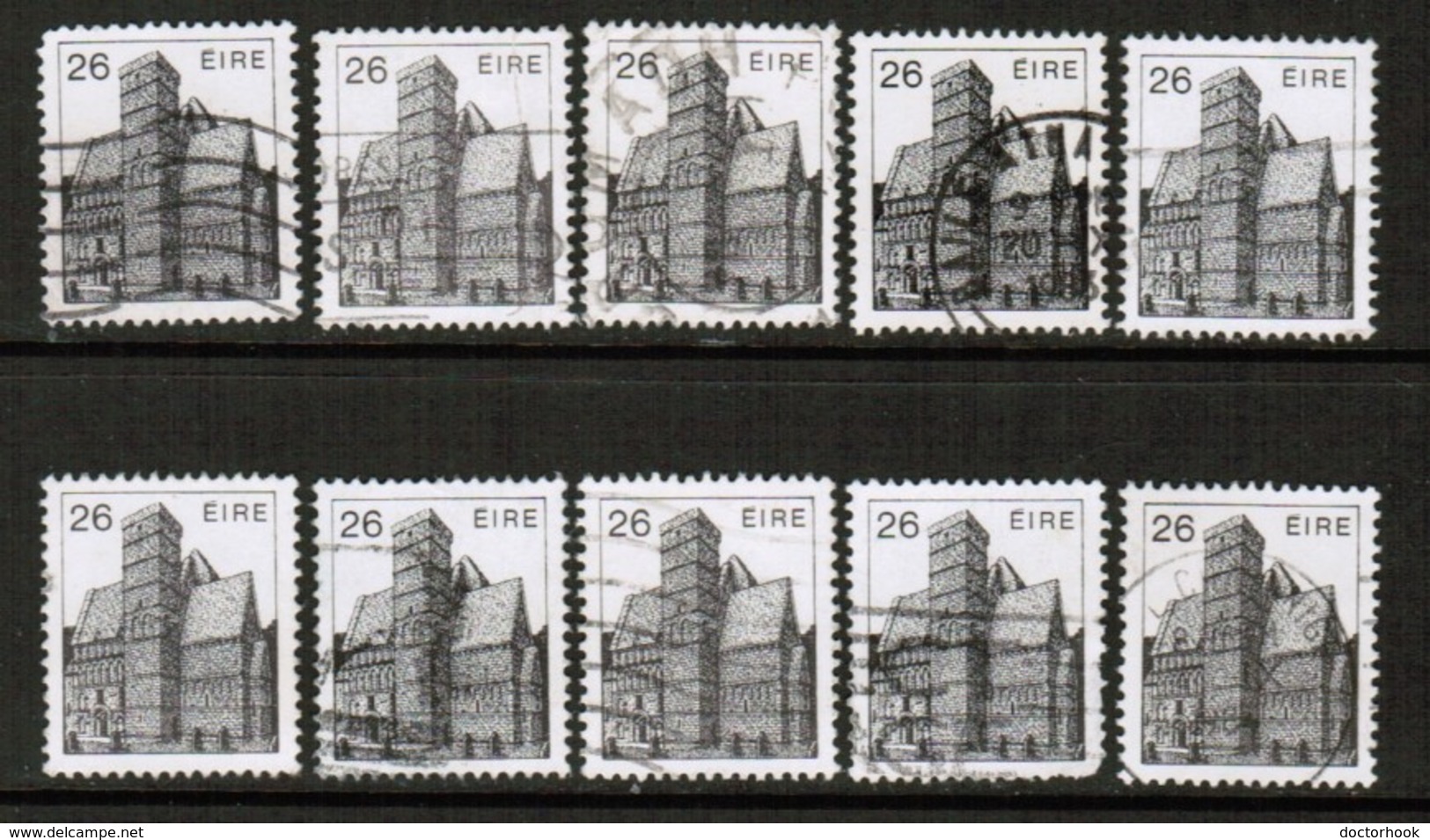 IRELAND  Scott # 550 USED WHOLESALE LOT OF 10 (WH-283) - Mezclas (max 999 Sellos)