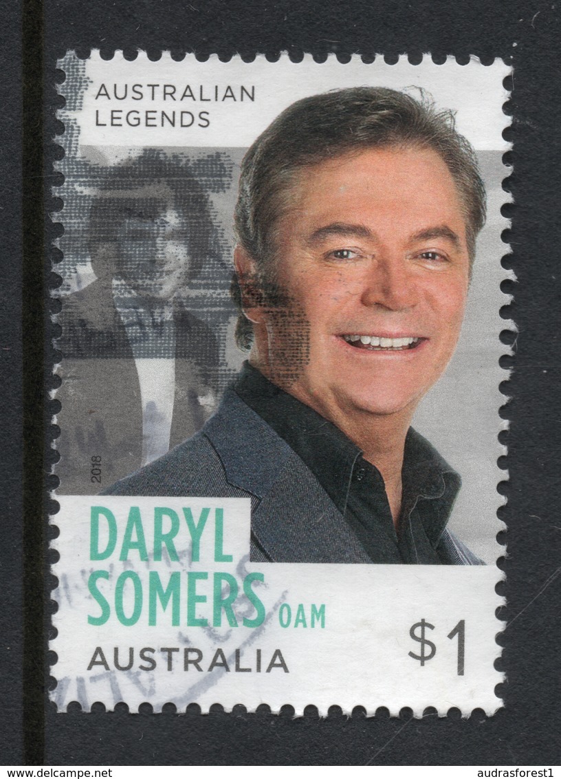 2018 AUSTRALIA LEGENDS DARYL SOMERS VERY FINE POSTALLY USED $1 Sheet STAMP - Oblitérés