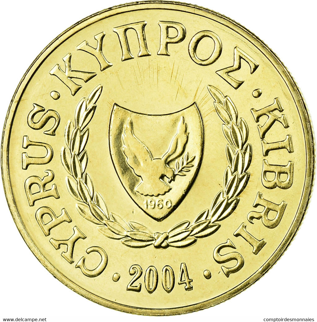 Monnaie, Chypre, 10 Cents, 2004, SUP, Nickel-brass, KM:56.3 - Chypre