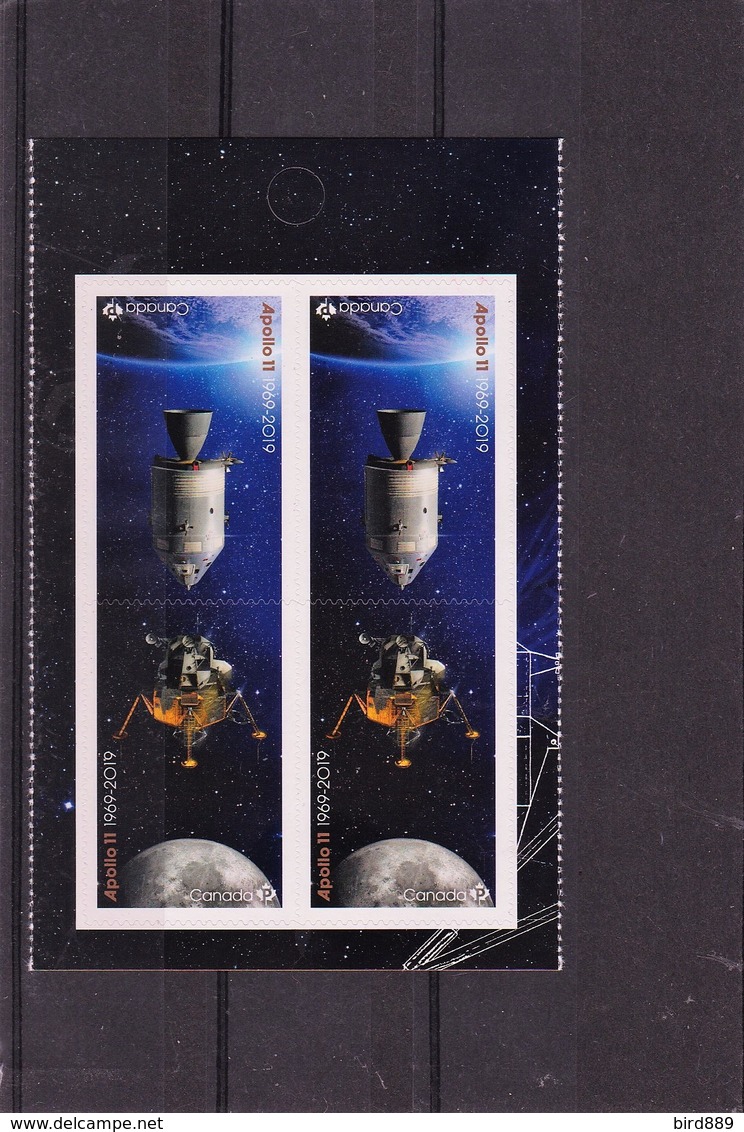 2019 Canada 50 Years Moon Landing Anniversary Space Scientist APOLLO 11 Pane Of 4 From Booklet MNH - Timbres Seuls