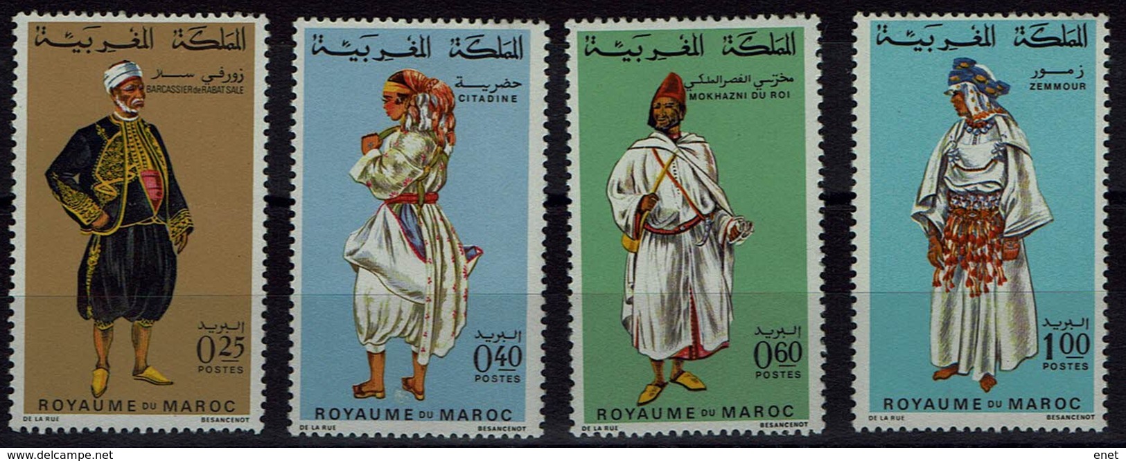 Maroc Marokko 1968 - Trachten  Folk Costume - MiNr 628-631 - Kostüme