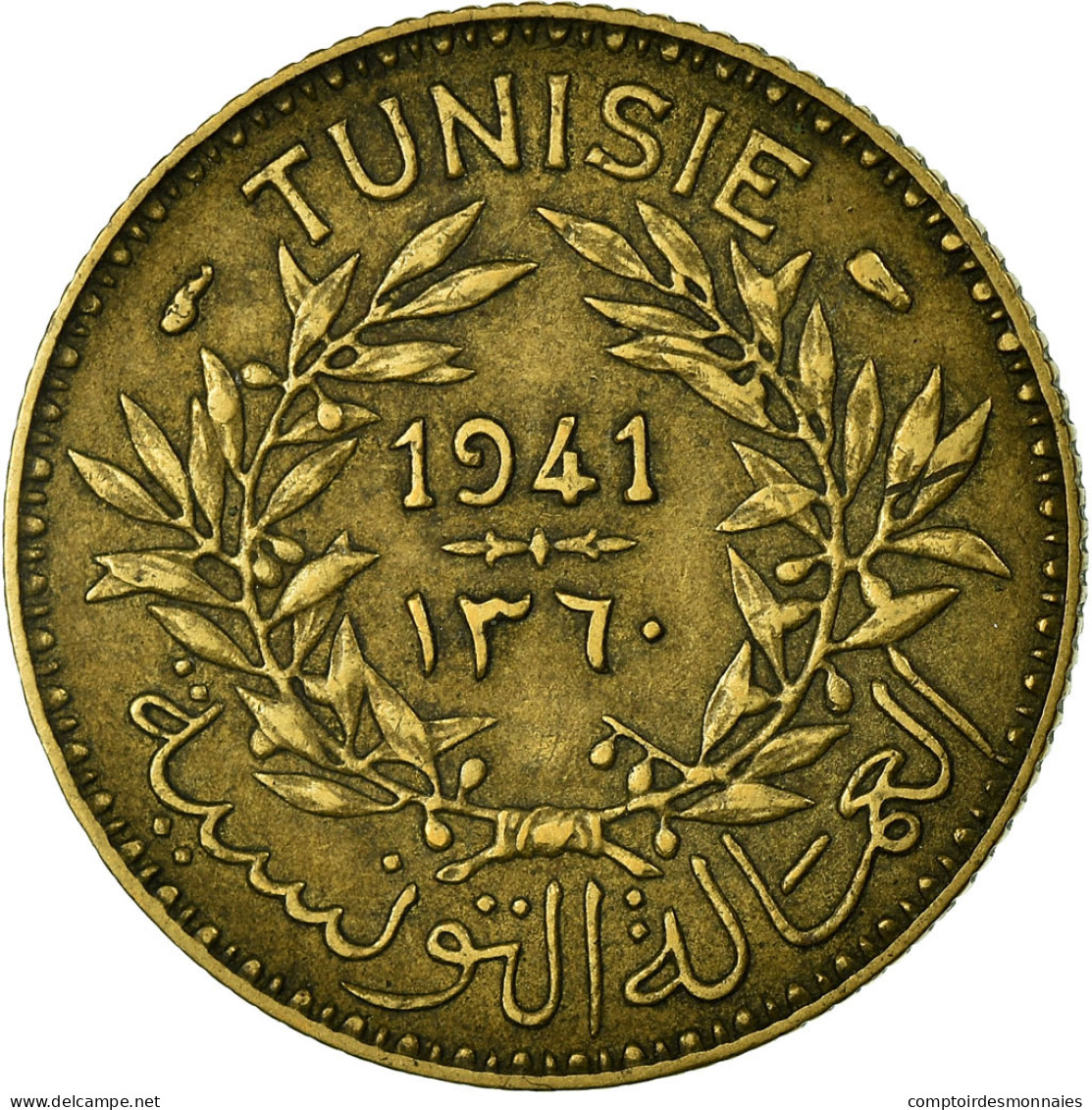 Monnaie, Tunisie, Anonymes, Franc, 1941, Paris, TTB, Aluminum-Bronze, KM:247 - Túnez