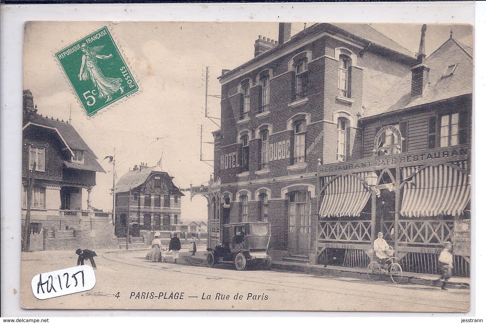 LE TOUQUET- PARIS-PLAGE- L HOTEL DUBOC ET RESTAURANT A LA NAISSANCE DE LA PLAGE- RUE DE PARIS- BELLE AUTO - Le Touquet