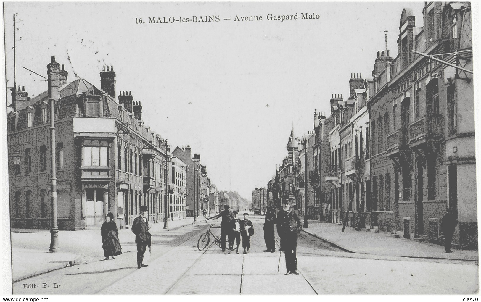 MALO-LES-BAINS - AVENUE GASPARD-MALO - BIEN ANIMEE - 1914 - Malo Les Bains