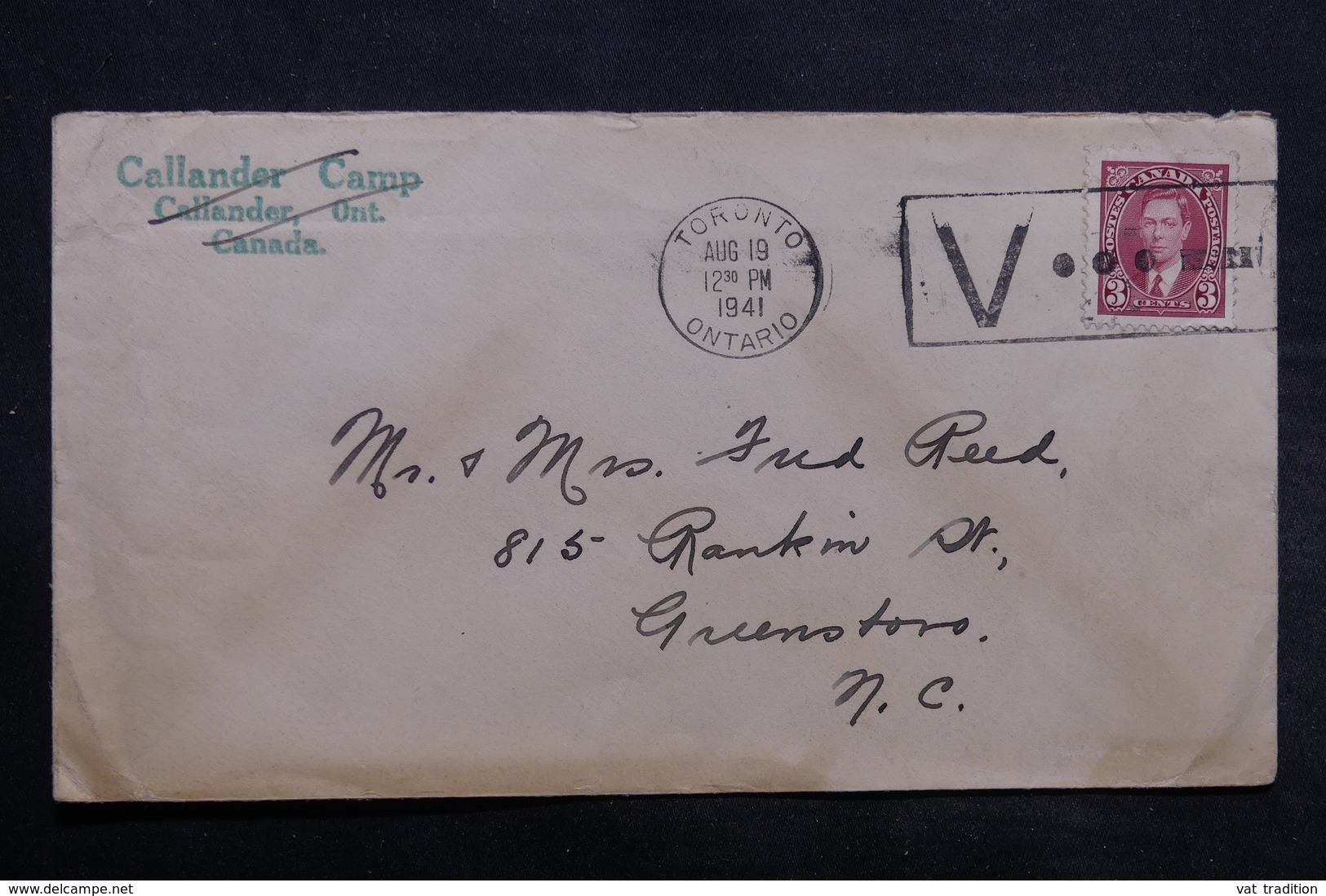 CANADA - Enveloppe De Toronto En 1941, Oblitération Plaisante - L 33411 - Storia Postale