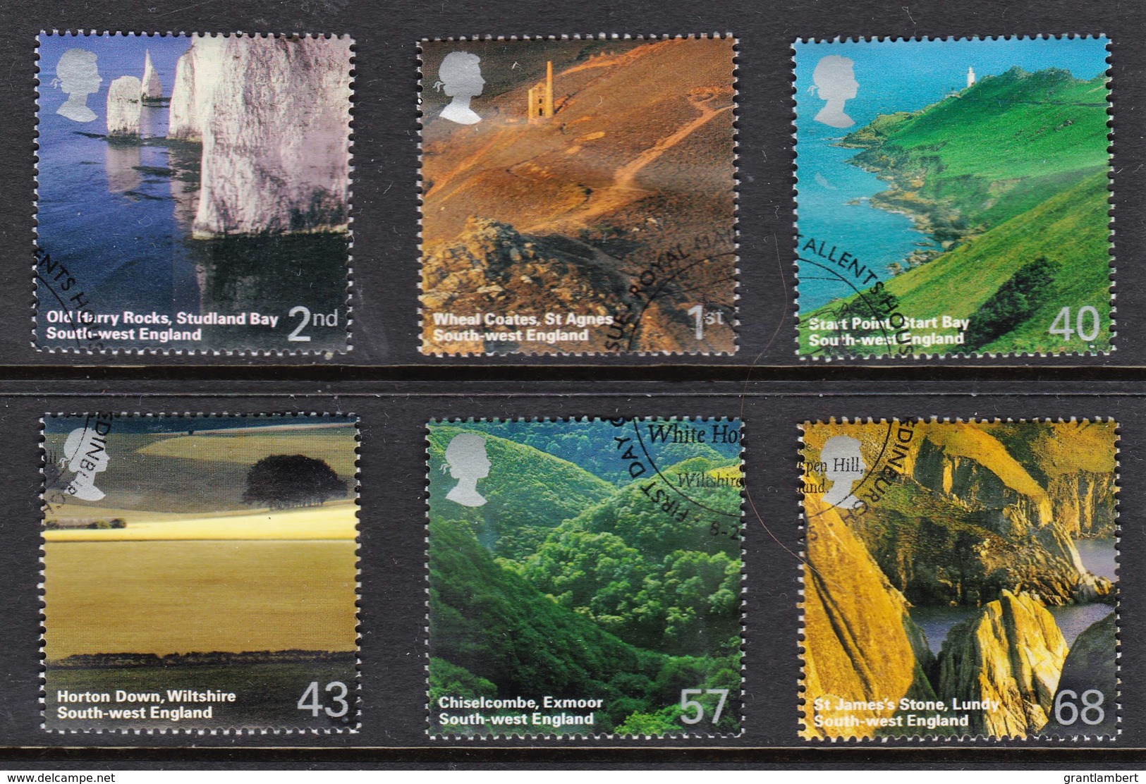 Great Britain 2005 South-west England Set Of 6 Used - Used Stamps