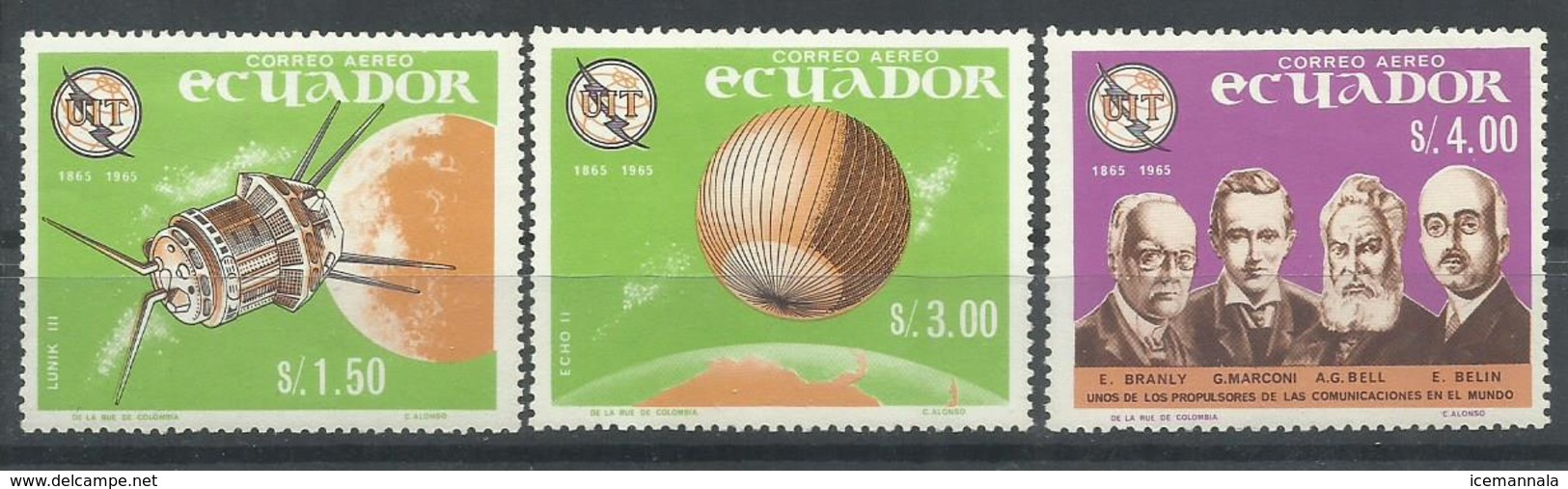 ECUADOR YVERT AEREO 450/52    MNH  ** - Equateur